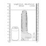 Dildo realistyczne z jądrami RealRock transparentne 23 cm - 4