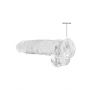 Dildo realistyczne z jądrami RealRock transparentne 23 cm - 6