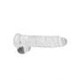 Dildo realistyczne z jądrami RealRock transparentne 23 cm - 7