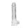 Dildo realistyczne z jądrami RealRock transparentne 23 cm