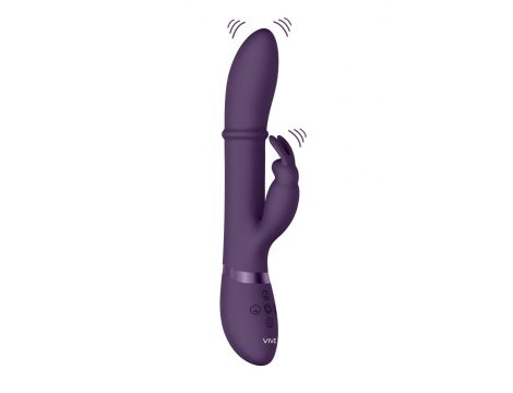 Wibrator króliczek Halo z ruchomym pierścieniem Vive fioletowy 14 cm - 2