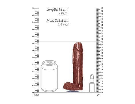 Mydło w kształcie penisa z jądrami S-Line brązowe 18 cm - 5