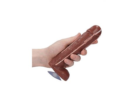 Mydło w kształcie penisa z jądrami S-Line brązowe 18 cm - 3