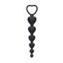 Łańcuszek kulek analnych serca Ouch! silikonowy czarny 14 cm - 2