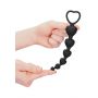 Łańcuszek kulek analnych serca Ouch! silikonowy czarny 14 cm - 7