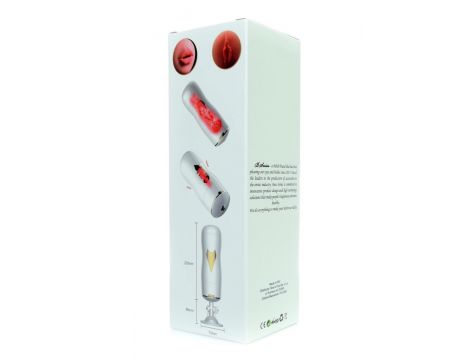 Dwustronny masturbator z wibracją B Series Fox biały USB - 17