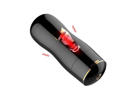 Dwustronny masturbator z wibracją B Series Fox czarny USB - 8