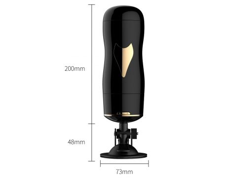 Dwustronny masturbator z wibracją B Series Fox czarny USB - 10