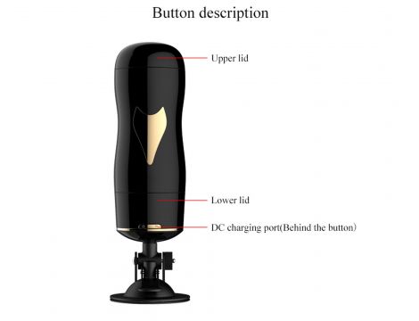 Dwustronny masturbator z wibracją B Series Fox czarny USB - 30