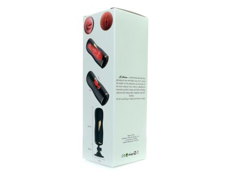 Dwustronny masturbator z wibracją B Series Fox czarny USB - 33
