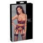 Komplet bielizny Cottelli BONDAGE shelf czarno czerwony XL - 2