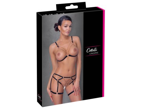 Komplet bielizny Cottelli Lingerie Glamour S z łańcuchami