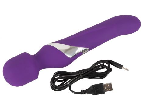 Wibrator wand z perłą Javida silikonowy USB 24 cm - 17