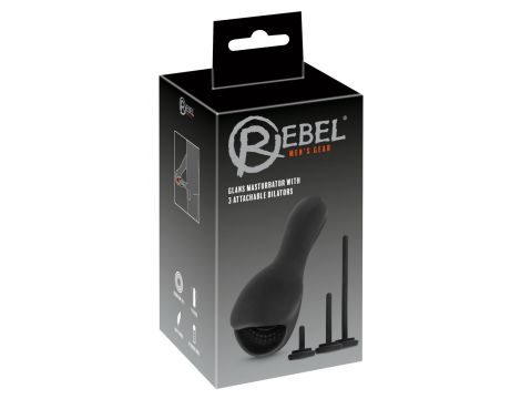 Masturbator Rebel do żołędzi z wibracją USB 14 cm - 2