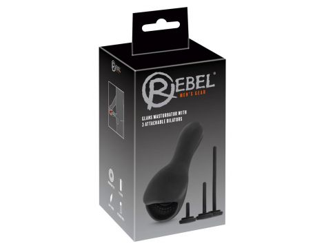 Masturbator Rebel do żołędzi z wibracją USB 14 cm