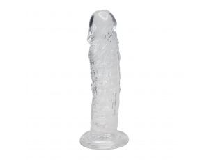Dildo żelowe realistyczne Alive Empire przezroczyste 19 cm