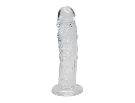 Dildo żelowe realistyczne Alive Empire przezroczyste 19 cm