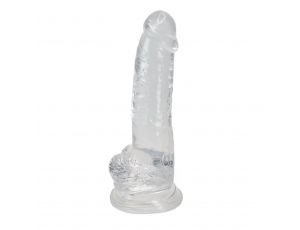 Dildo żelowe realistyczne Torrent Alive przezroczyste 20,6 cm