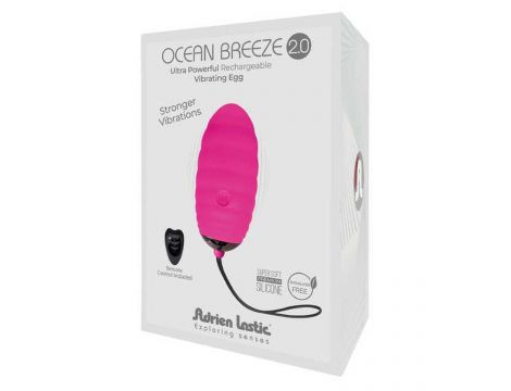 Jajko wibrujące Adrien Lastic silikonowe różowe z pilotem 7,5 cm - 4