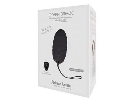 Jajko wibrujące silikonowe Adrien Lastic czarne z pilotem 7,5 cm - 4