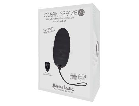 Jajko wibrujące silikonowe Adrien Lastic czarne z pilotem 7,5 cm - 3