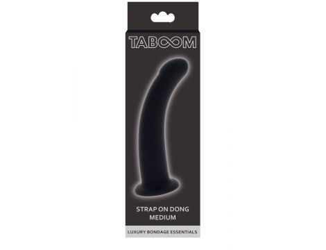 Dildo na paskach Taboom Medium silikonowe czarne 14 cm - 2