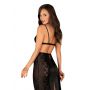 Komplet satynowy Blanita Obsessive czarny S/M - 3