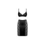 Komplet satynowy Blanita Obsessive czarny S/M - 7