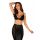 Komplet satynowy Blanita Obsessive czarny S/M