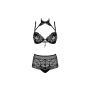 Komplet bielizny Obsessive Elizenes czarny L/XL z chokerem - 6