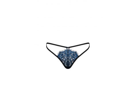 Stringi Obsessive Yassmyne koronkowe niebieskie L/XL - 5