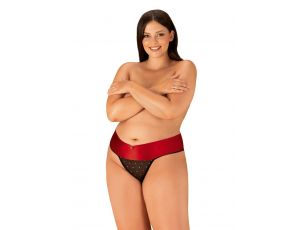 Stringi otwarte Obsessive Tienesy czarne 2XL/3XL