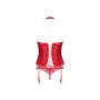 Gorset z stringami Obsessive Flameria czerwony S/M - 6