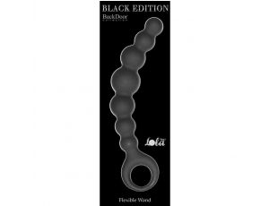Łańcuszek analny silikonowy Lola Toys czarny 18 cm