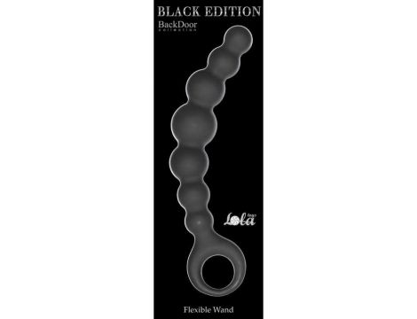 Łańcuszek analny silikonowy Lola Toys czarny 18 cm