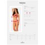 Satynowy komplet Rubinesa czerwony S/M Obsessive - 8