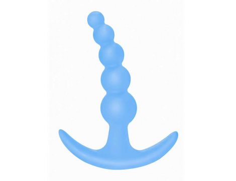 Korek analny Bubbles silikonowy Lola Toys niebieski 10 cm - 2