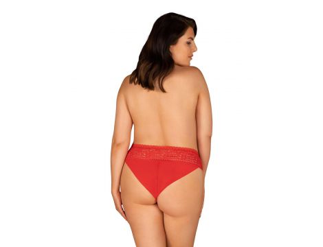 Figi Obsessive Blossmina czerwone z koronką 6XL 7XL - 4