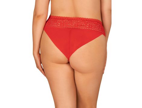Figi Obsessive Blossmina czerwone z koronką 6XL 7XL - 5