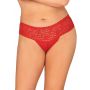 Figi Obsessive Blossmina czerwone z koronką 6XL 7XL - 3