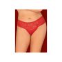 Figi Obsessive Blossmina czerwone z koronką 6XL 7XL - 9