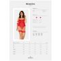 Gorset i stringi Obsessive Blossmina czerwony 4XL 5XL - 8