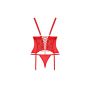 Gorset koronkowy Blossmina i stringi Obsessive czerwony 6XL/7XL - 7