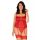 Gorset koronkowy Blossmina i stringi Obsessive czerwony 6XL/7XL