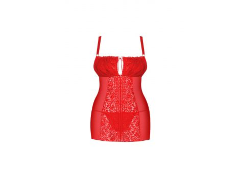 Czerwona koronkowa koszulka i stringi Blossmina Obsessive 6XL/7XL - 5