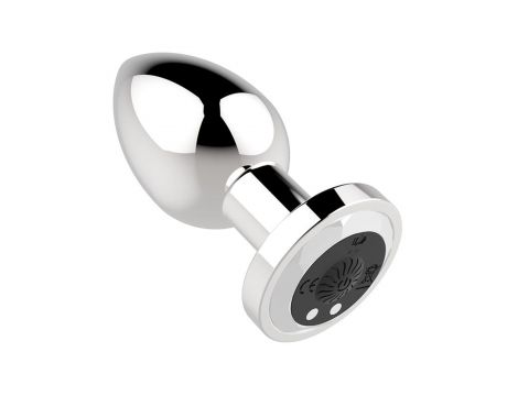 Korek analny wibrujący stalowy zdalny B Series Magic srebrny USB 8.4cm - 2