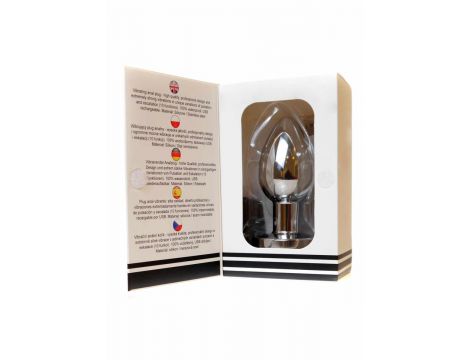 Korek analny wibrujący stalowy zdalny B Series Magic srebrny USB 8.4cm - 7