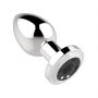 Korek analny wibrujący stalowy zdalny B Series Magic srebrny USB 8.4cm - 3