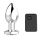 Korek analny wibrujący stalowy zdalny B Series Magic srebrny USB 8.4cm