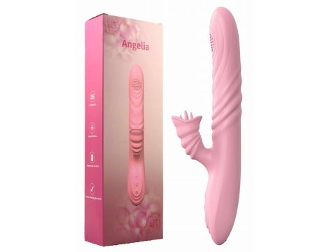 Wibrator Angelia z posuwem i rotacją Lyla silikonowy USB